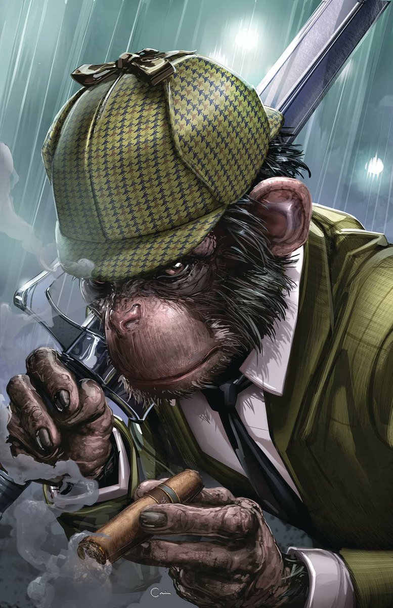 DiscusingFlim's tweet photo. Comic book writer Scott Snyder hints at future Absolute Detective Chimp title influenced by “Most Valuable Primate” movie series.

(Source: @Ssnyder1835) https://t.co/SrGxQFZe3Z