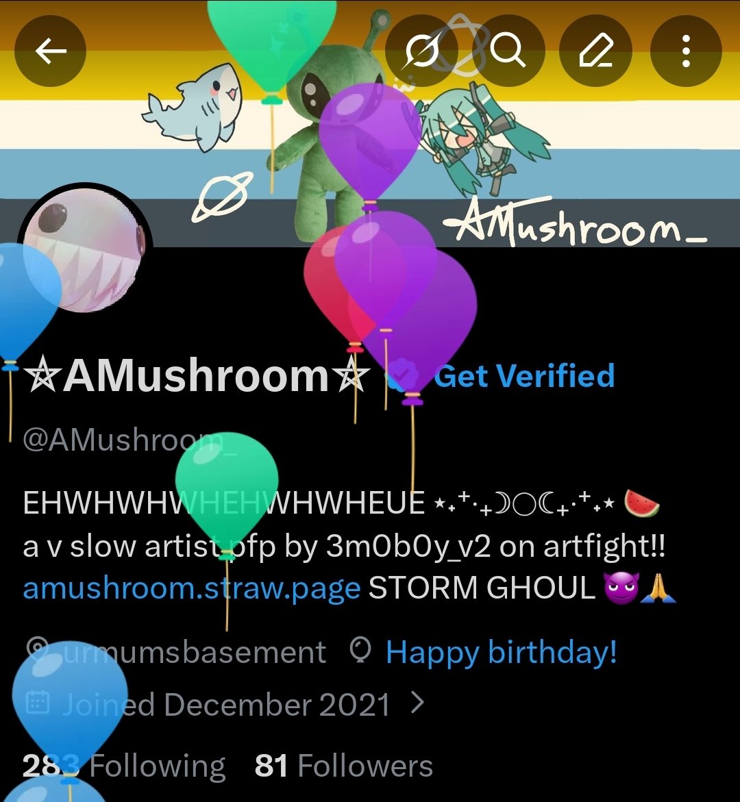 AMushroom_'s tweet photo. BALLOON DAY!! omg i'm officially unc now https://t.co/dfJ82dv9f1