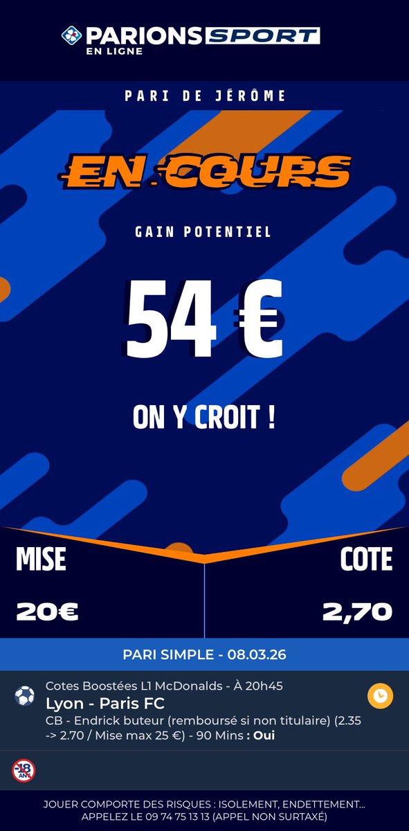 C’est remboursé comme l’intitulé <a href="/ParionsSport_EL/">ParionsSport en Ligne 🔞</a>