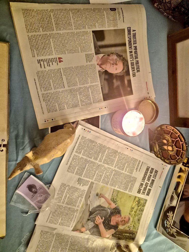 Beautiful obituary of my dear mum Christine Bowen in the IT, gone one month, miss her dearly. Here it is beside dad's. I think she won the word count!