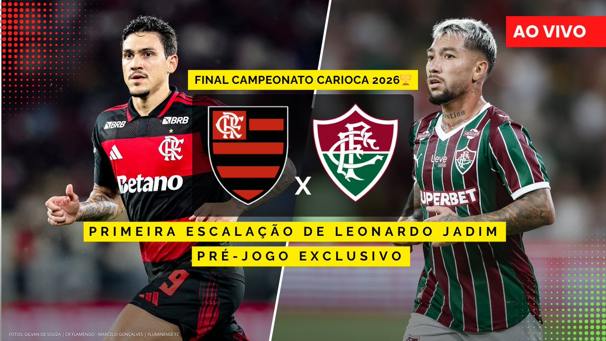 🔴 AO VIVO: PRÉ-JOGO FLAMENGO X FLUMINENSE - FINAL DO CARIOCA 2026🏆

Participe ao vivo:
youtube.com/live/OKu1uDfWu…

Fotos: Gilvan de Souza | Divulgação Flamengo
Marcelo Gonçalves | Divulgação Fluminense