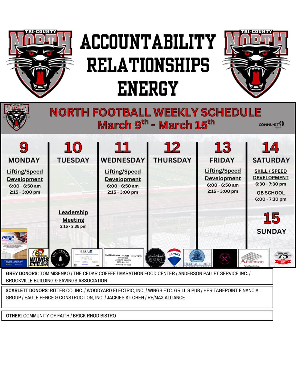 Tri-County North Football tweet media