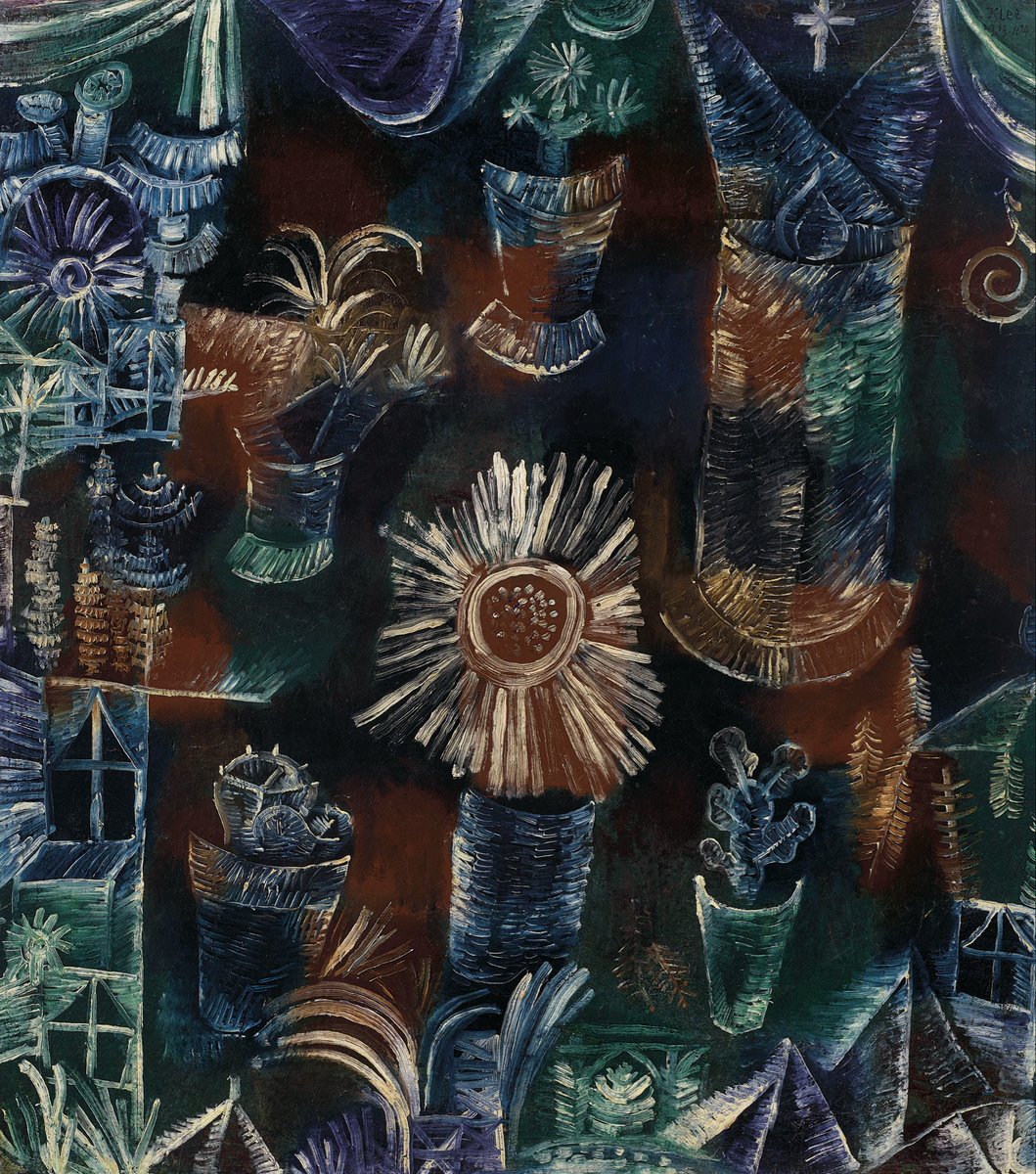 Paul #Klee (1879-1940) - Still life with the thistle blossom, c 1919