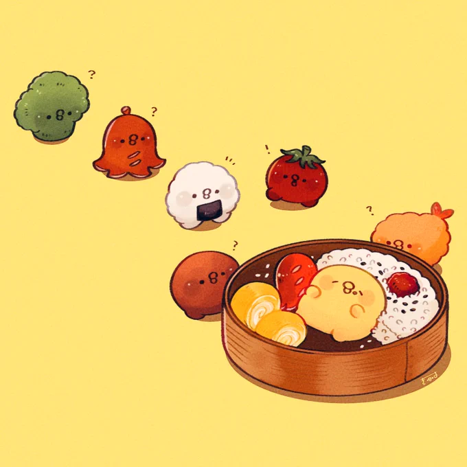 お弁当の中にいるのは…? #きみピヨ