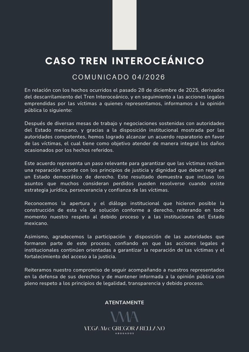 Comunicado Caso Tren Interoceánico.