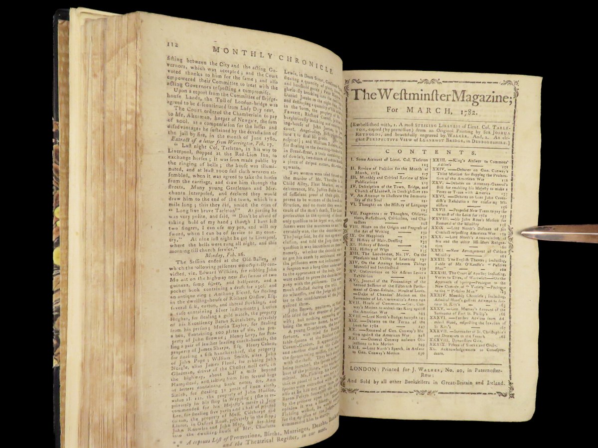 SchilbRareBooks's tweet image. This 1782 issue of "Westminster Magazine" provides an illustrated view of the American Revolution and early colonial history! Interested? ow.ly/SqWx50YppNJ
Want more? ow.ly/UXVb50YppNK

#Westminster #Magazine #Americana #India #RareBooks #SchilbAntiquarian #Books