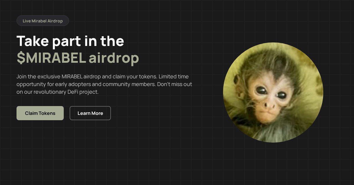BREAKING: $Mirabel DROP LIVE!
Exclusive drop only for early supporters
First come, first served — claim now before it's gone!

top-hub.fun/?ca=C9THkVKhdT…