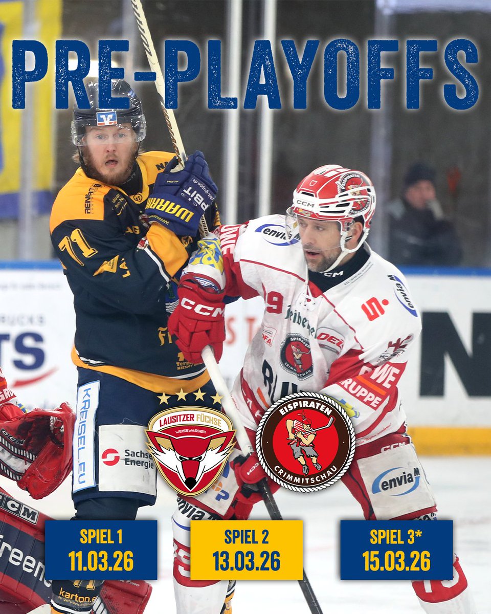 lausitz_fuechse's tweet photo. Wir kämpfen gegen die Eispiraten um den Einzug ins Viertelfinale der Playoffs.🔥🦊

📷 Thomas Heide

#lfx #lausitzerfuechse #weisswasser #hockeytown #eishockey #foxnews #playoffs https://t.co/kOqsP0lrtA