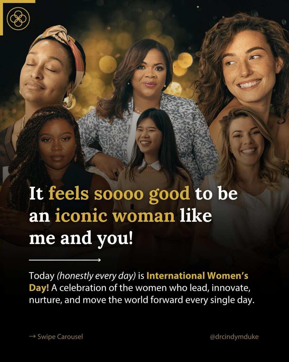 DrCindyMDuke's tweet photo. Today is International Women’s Day. ♀️

It’s a moment to recognize the social, economic, cultural, and political achievements of women around the world. It’s also a reminder of the progress that has been made and the work that still continues.

#DrCindyMDuke https://t.co/8o43RLifPC