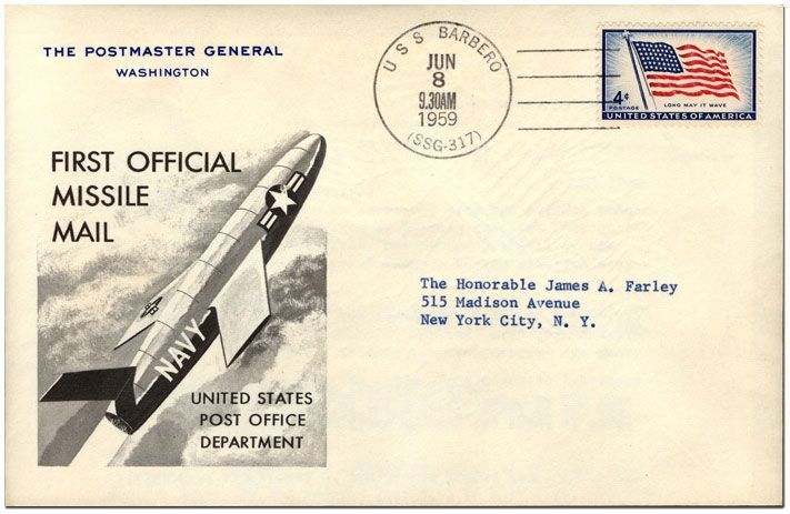 In 1959, the U.S. Postal Service tried delivering mail via cruise missile. They replaced the nuclear warhead with mailbags containing 3,000 letters and fired it from Virginia to Florida. 

Flight time: 22 minutes