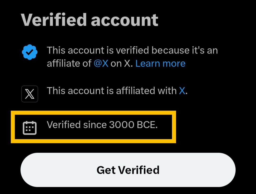 SujitKGodda's tweet photo. @elonmusk’s account has been verified since 3000 BCE 😂😂😂😂 https://t.co/1UUtVV6huY