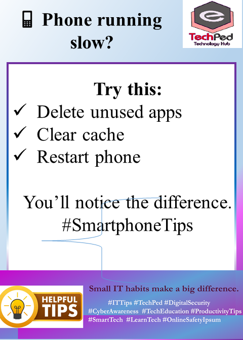 Techped_Net's tweet photo. Phone running
slow? https://t.co/QNNZ0gjkDW