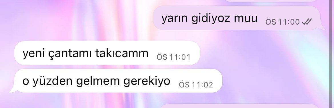 bacımın çantası için sabah 9dersi💕💕💕