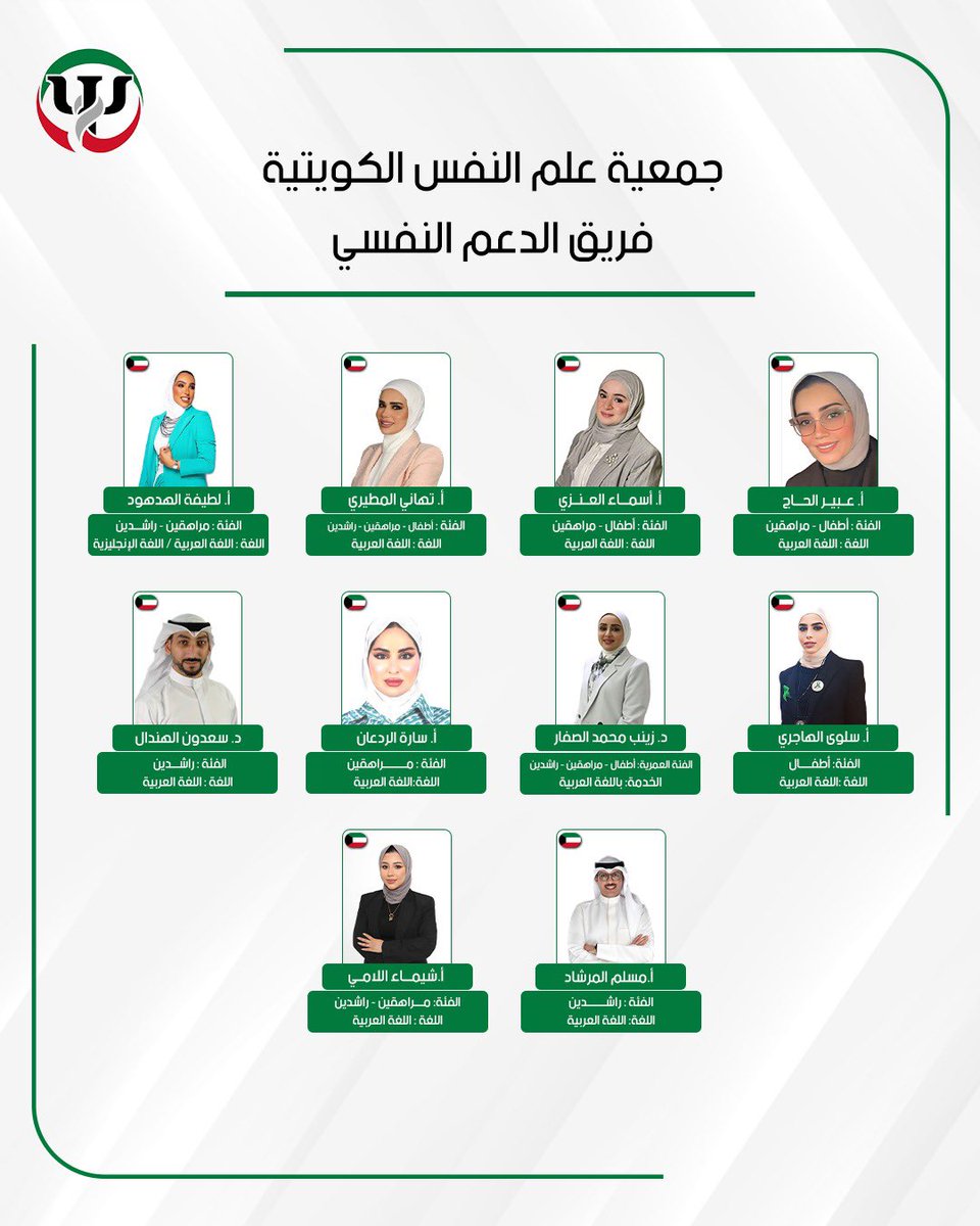 kpa_kuwait's tweet photo. فريق الدعم النفسي التابع لجمعية علم النفس الكويتية https://t.co/8m4FRjrwGe