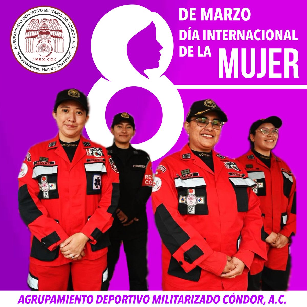 Rescate_Condor's tweet photo. Hoy rendimos homenaje a las mujeres que con valentía, entrega y un profundo sentido de servicio forman parte de nuestras filas.
#DíaInternacionalDeLaMujer
#8M
#MujeresQueSirven
#Voluntarios
#OrgulloDeEquipo
#CóndorCercaDeTi https://t.co/c1gE2rwfDv