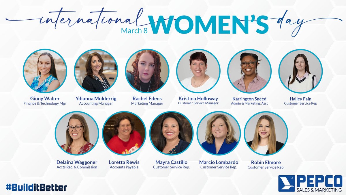🎉Honoring the Women of Pepco!🎉

#PepcoSales #PepcoMarketing #BuilditBetter #IWD2026 #WomensDay #WomeninIndustry #InternationalWomensDay