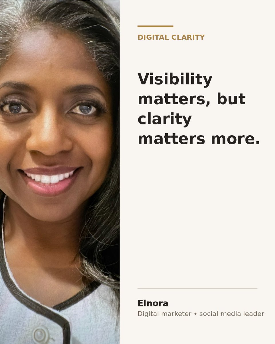 MrsCunninghamV's tweet photo. Getting seen matters. But being understood matters more. A lot of brands are working hard to increase reach, impressions, and awareness, but if the message is unclear, the visibility does not go very far.
The goal is not just to be present. The goal is to be clear.#BrandStrategy https://t.co/4Hol4zaQBp