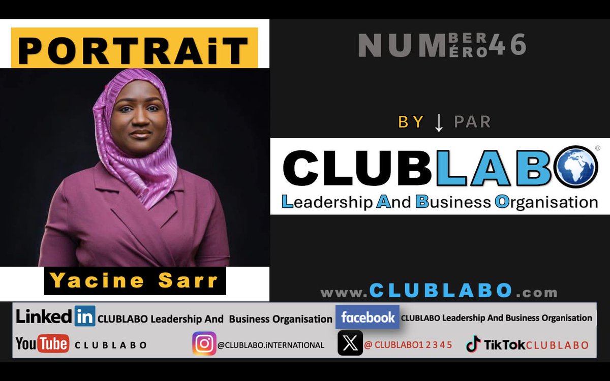 clublabo12345's tweet photo. ✅️ Portrait No. 46 : Yacine Sarr stands out as a beacon of digital health innovation as the boss lady who founded #Fiditech and #WER platform. With a strong academic background… 📲 YOU can keep on reading his biography by clicking this link https://t.co/JWWdvGkvAe #clublabo https://t.co/GNcITwLOJ3