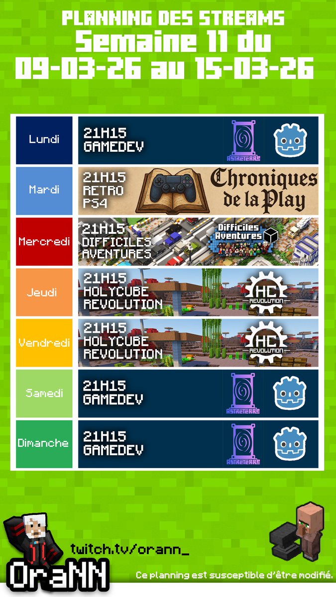 _OraNN_'s tweet photo. Et c'est le retour des streams ! Toujours du #GameDev, #RedDeadRedemption2 #DifficilesAventures et #Holycube ! On reprend dès ce soir ! https://t.co/FaFf4Ca4RT https://t.co/M98ZDD6URZ