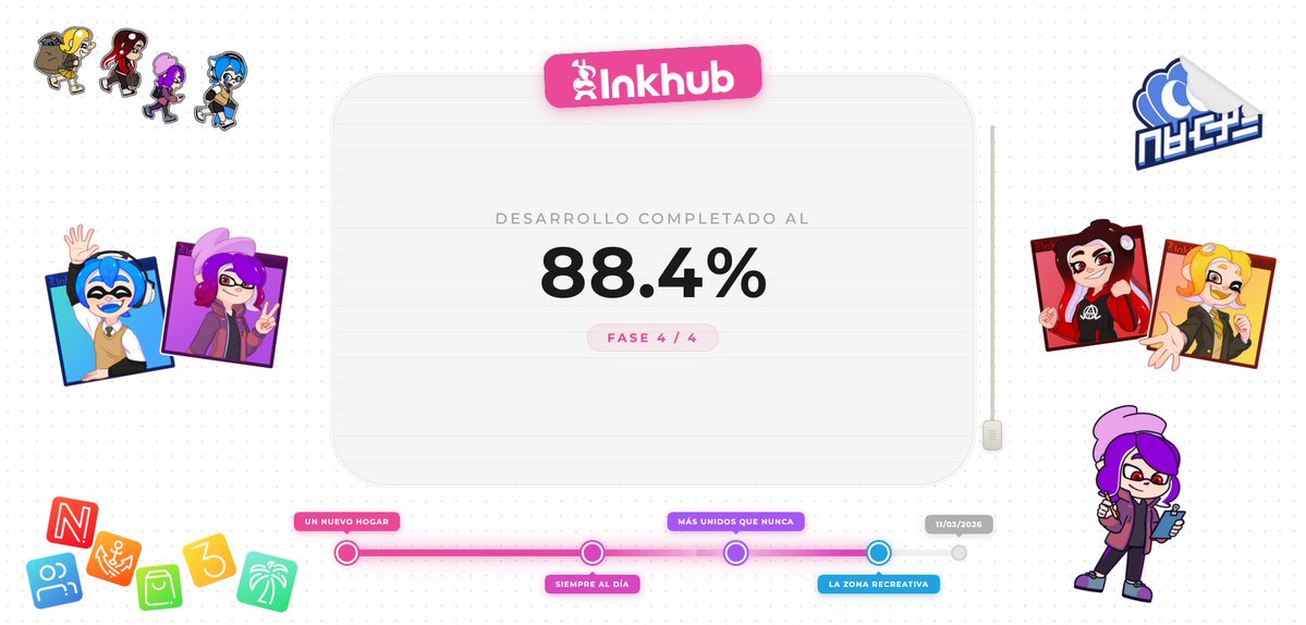 🗼¡La cuenta atrás llega a su recta final!

👀Aun falta un poco para el lanzamiento oficial, pero podéis ver pequeños destellos de como va el proyecto 

inkhub.es