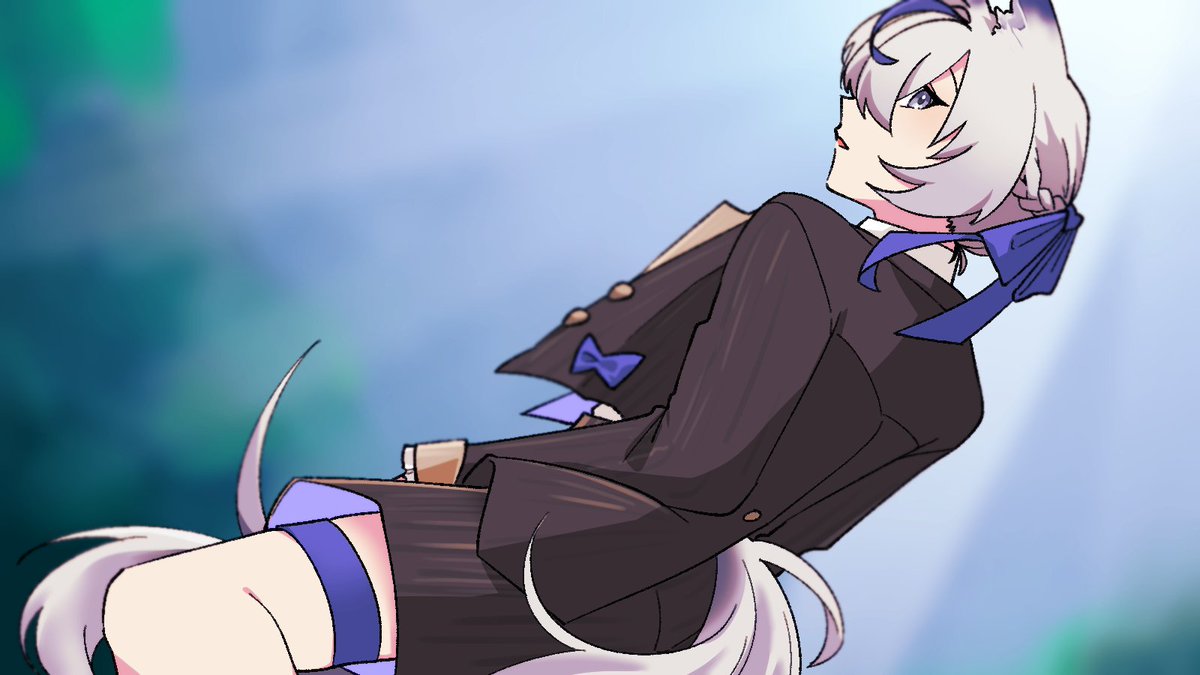 あさとくらの真ん中さんのコミッションskeb.jp/@AHH0607/works… #Skeb #Commission <a href="/skeb_jp/">Skeb (スケブ)</a>より 

ふわふわしっぽの喫茶店員さん描きました！