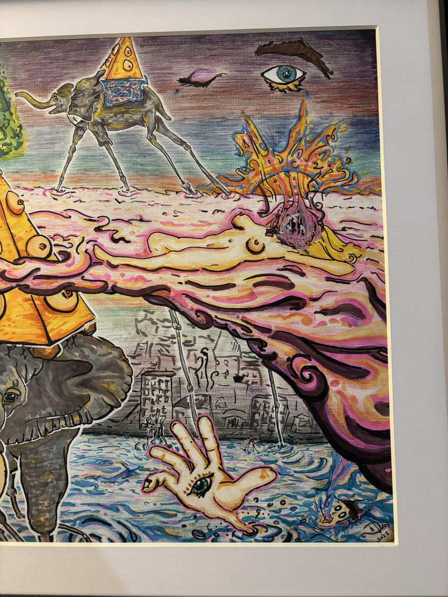 mcAbs0lut's tweet photo. Painted a ‘Waking Dream’ inspired by Salvador Dali and some of my favorites things! https://t.co/L2DC7zyPSk