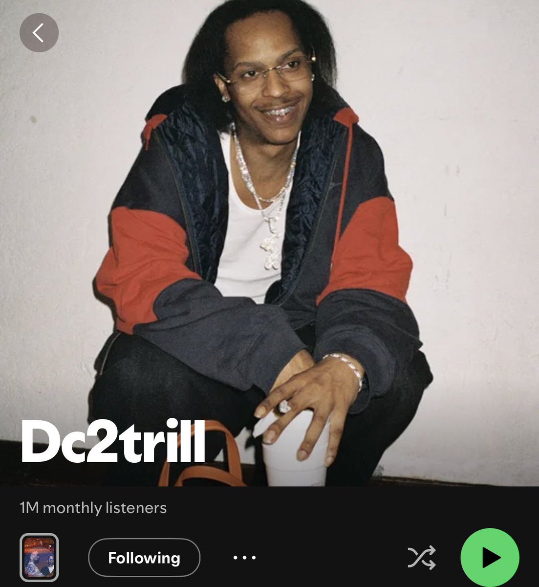wydhuey's tweet photo. Dc2trill &amp; Draft Day have both hit 1 Million monthly listeners on Spotify 🔥👷🏽‍♂️ https://t.co/wEYmfic4hT
