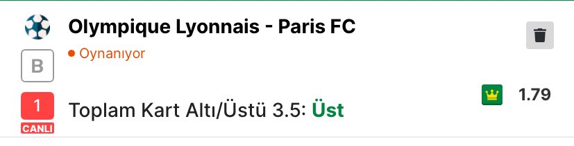 🔥2. ADIM🔥

👉🏻Olympique Lyon - Paris FC
3.5 Kart Üst

🍀1.79

2.830 TL —> 5.065 TL