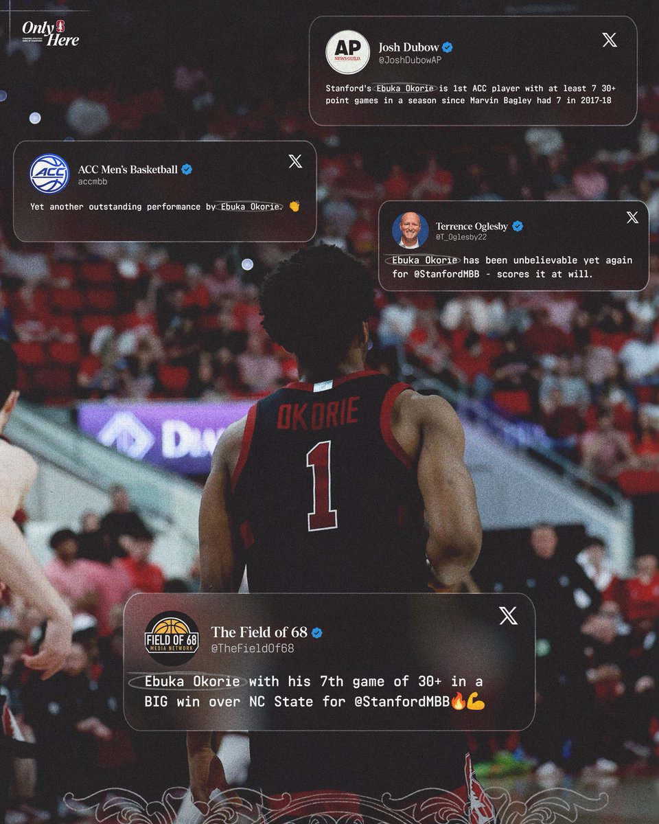 StanfordMBB's tweet photo. Everyone is talking about H1️⃣M. 

#GoStanford | @ebukaokorie_ https://t.co/UcwwszhXIg