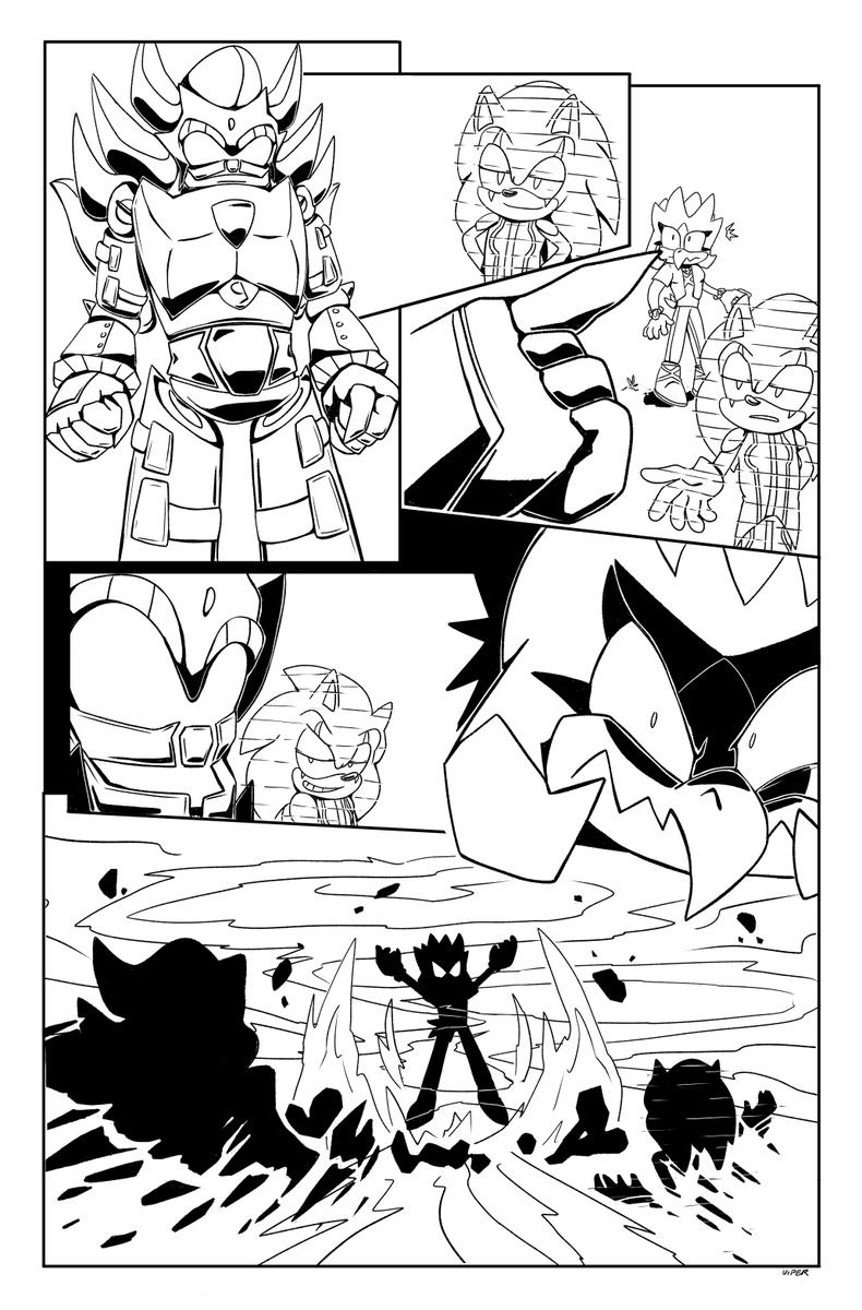 ViperFrames's tweet photo. Silly comic page commission for Foseker and his AU characters https://t.co/V5DztS9Tog