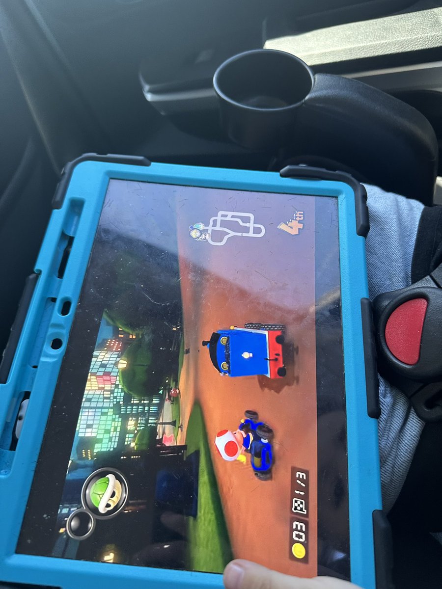 simplygizzy_'s tweet photo. The internet is crazy. 
My son is into Thomas the train &amp; Mario cart, how on earth did I see him watching a video of  Thomas the train racing Mario characters lmao I’m actually dying rn https://t.co/JrOrxAKaeR