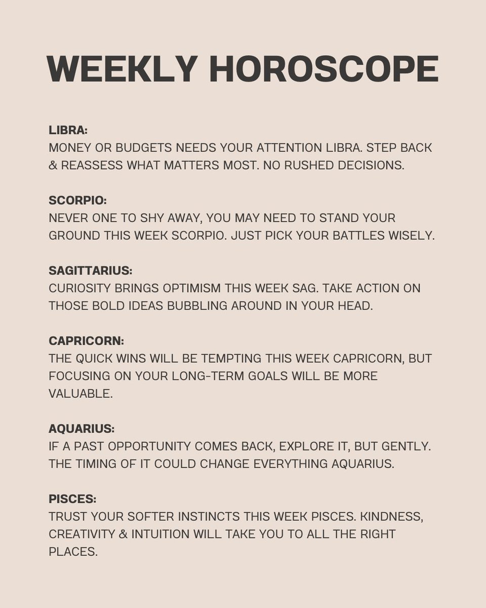 psychicsisters's tweet image. WEEKLY HOROSCOPES 

#Horoscope #zodiac #ZodiacSigns
