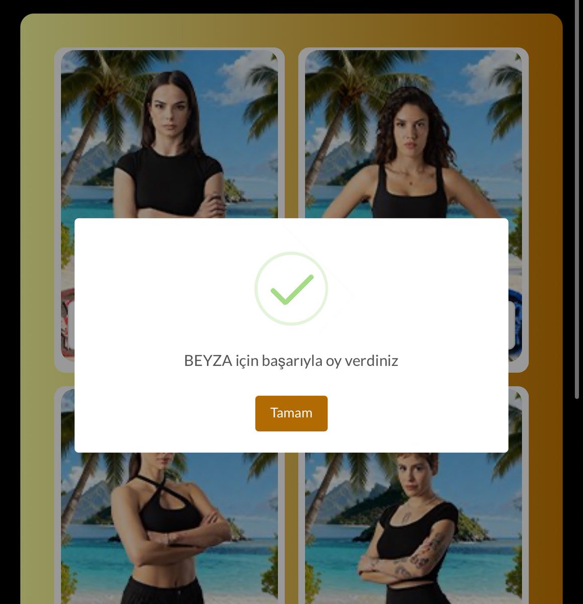 şu sırada beyzaya oy verin #BMYFC  #survivor2026