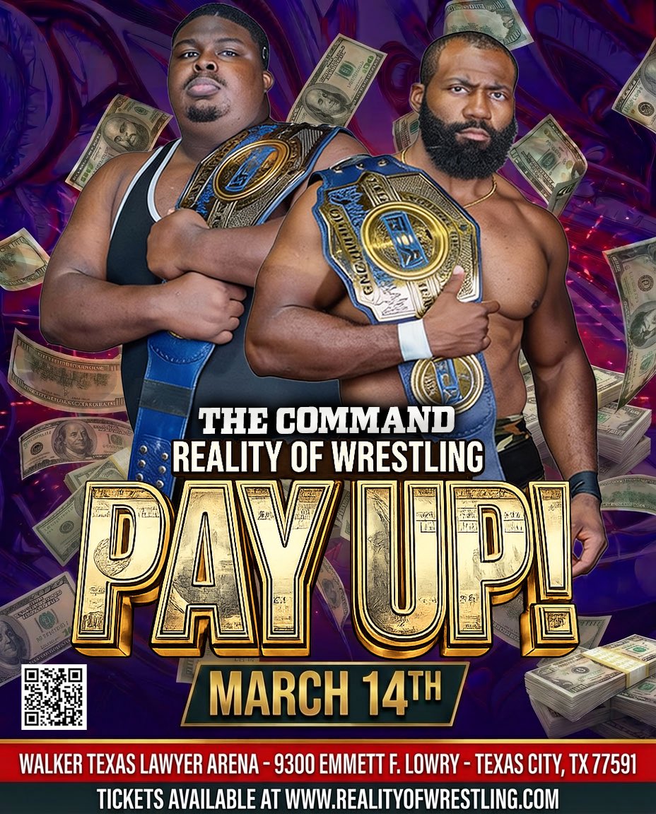 TheOfficialROW's tweet image. 🚨 TALENT ANNOUNCEMENT 🚨

The 2025 ROWards Tag Team of the Year are ready to defend their dominance.

The Command will be LIVE in action at #PayUp — and the Reality Of Wrestling Tag Team Championships will be on the line!

Recognized as the 2025 ROWards Tag Team of the Year, The