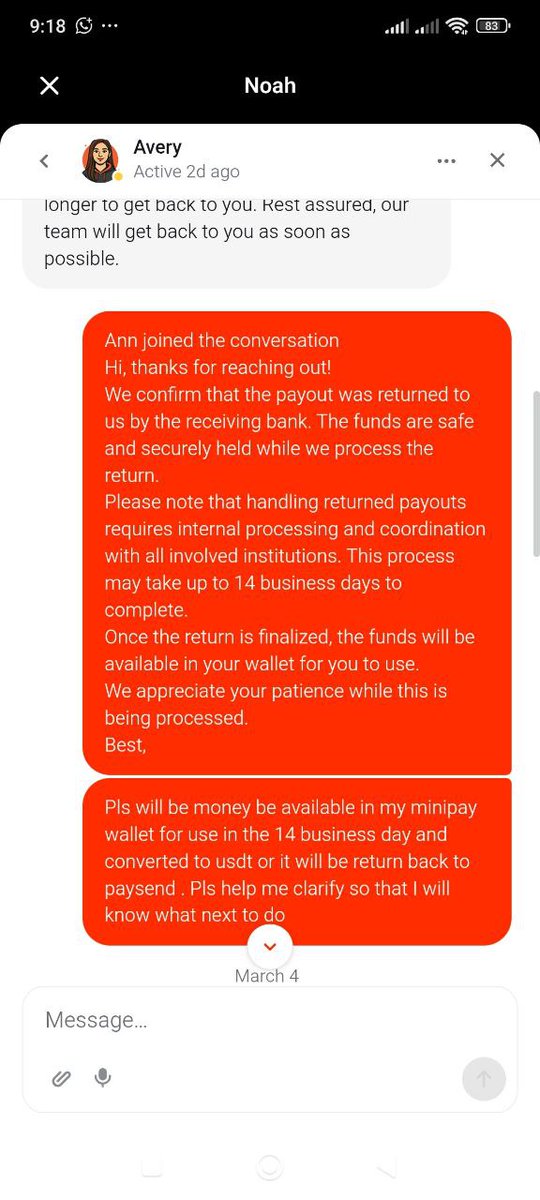 luckyrich07's tweet photo. @minipay minipay has failed to credit my minipay wallet since 7 days ago with amount 743.59 euro and the staff not saying any meaning thing on how to get back my money and they also refuses to reverse the money back to paysend from where the money is sent from pls help https://t.co/0Xn0stPo1k