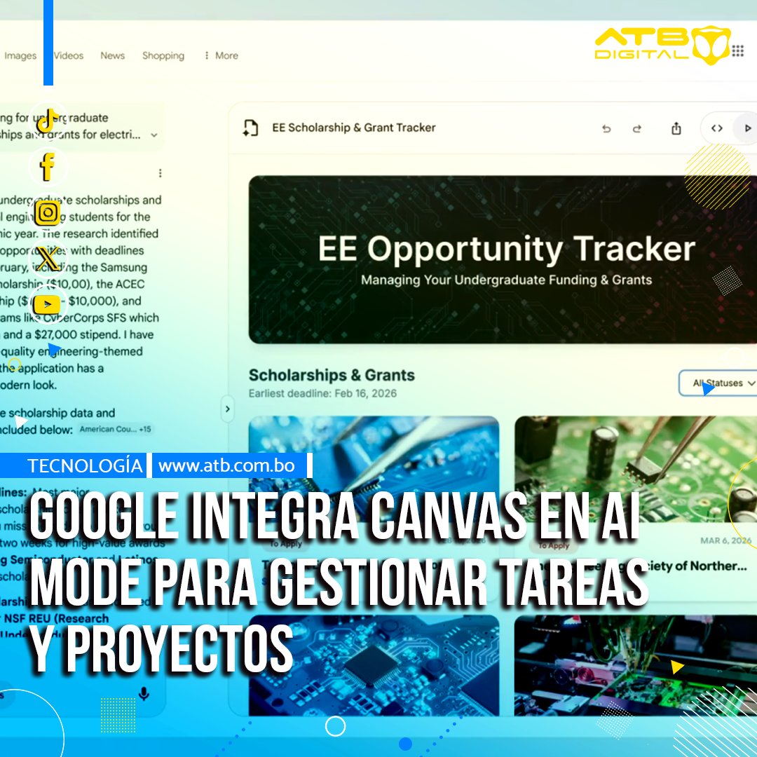ATBEnConexion's tweet photo. Google ha ampliado Canvas en AI Mode para que esté disponible “para todo el mundo en Estados Unidos” y en inglés, integrado dentro de Google Search.
#ATBDigital #ATBNoticias #ATBInforma #Google #Tareas #IA #AIMode #Gestionar https://t.co/NZQWXNNt6v