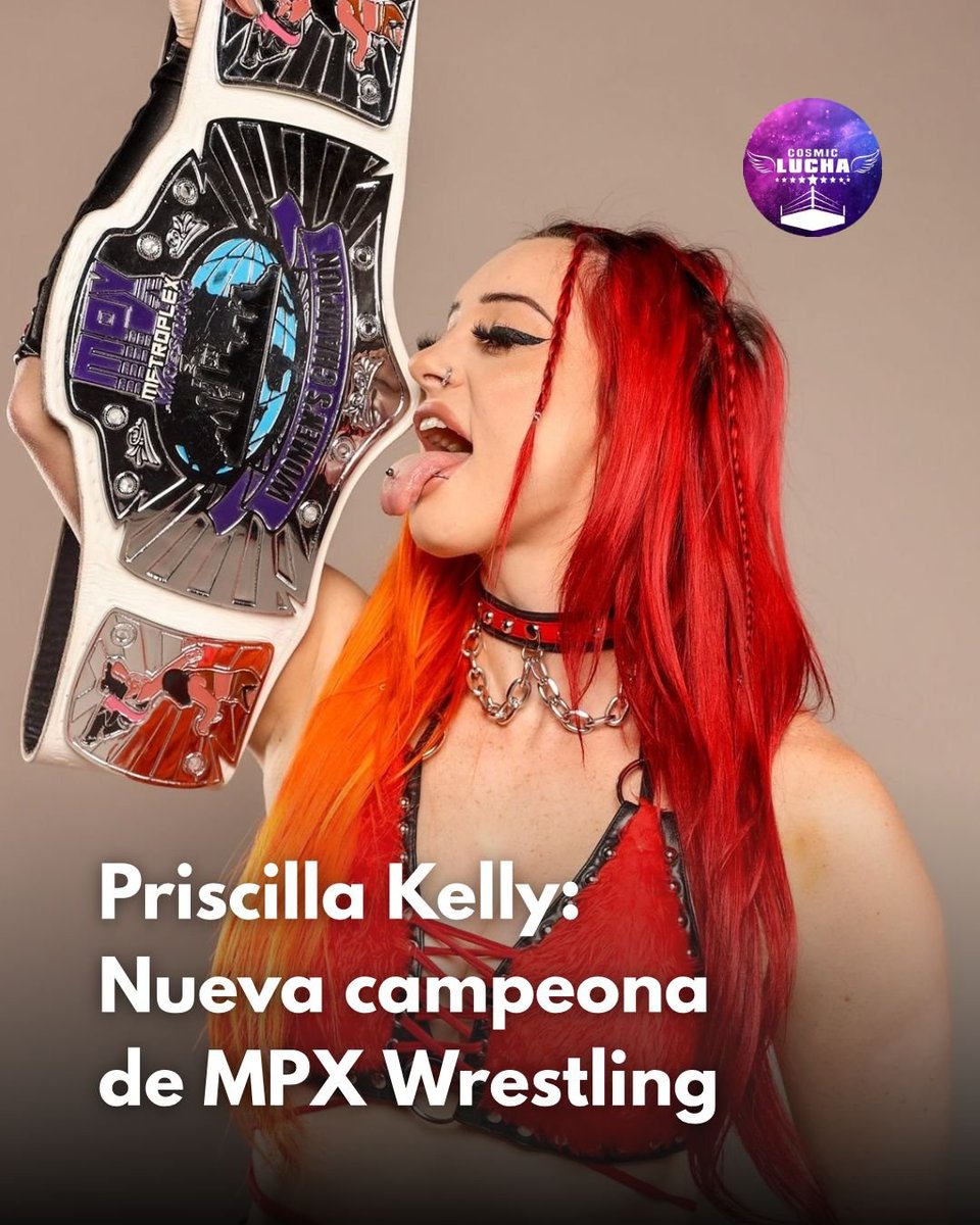 CosmicLucha's tweet photo. 👑🔥 Priscilla Kelly es la nueva Campeona Femenina de MPX Wrestling

En Who Runs The World? 3, Priscilla Kelly derrotó a Nikki Blackheart en una intensa batalla para conquistar el Campeonato Femenino de MPX.

Gran combate y respeto mutuo al final. 🤼‍♀️🏆

#MPXWrestling https://t.co/MYq8CFMPjS