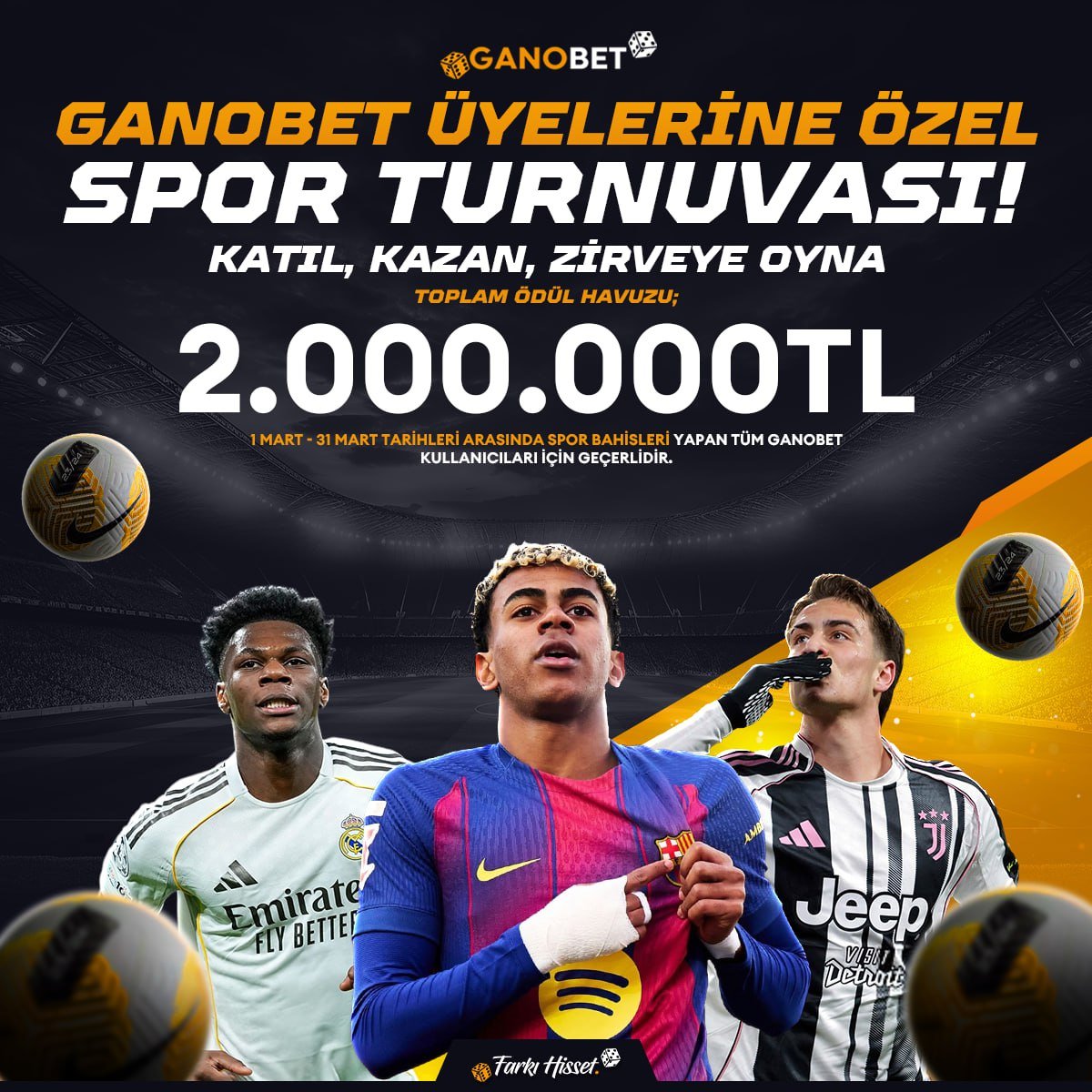 GANORESMI1's tweet photo. GANOBET ÜYELERİNE ÖZEL 2.000.000TL ÖDÜLLÜ SPOR TURNUVASI! 

🔹 500.000TL'ye varan büyük ödülleri kazan!
🔹 2'li kombine ve 5+ oranlı bahislerle puan topla, sıralamaya gir!
🔹 İlk 200 oyuncuya tam 2.000.000₺ ödül dağıtılıyor! https://t.co/6t2G0uoQ6s