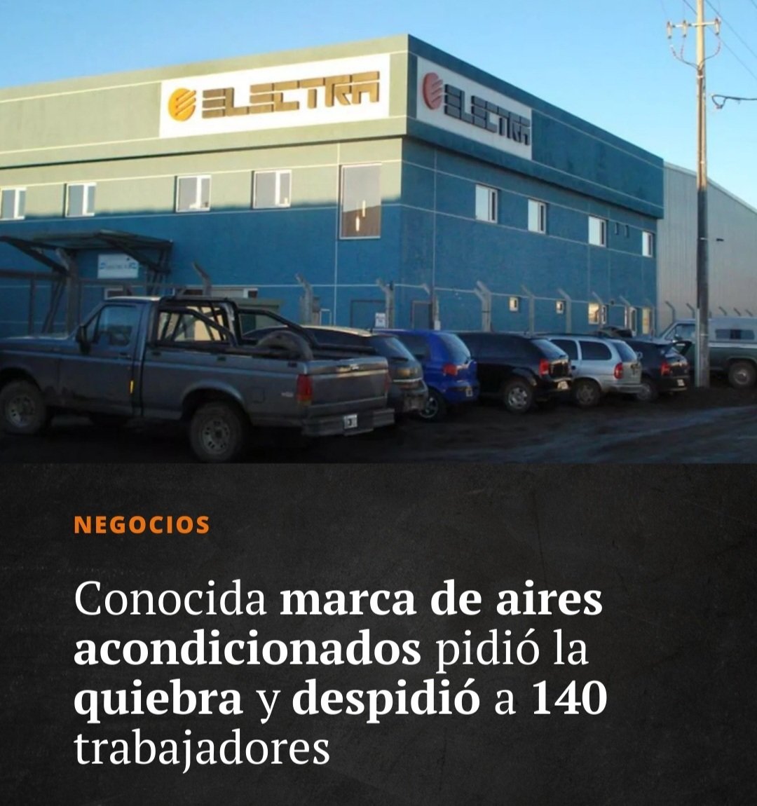 #URGENTE 

La reconocida fabrica de aires acondicionados "Electra y Fedders" presentó la quiebra y cierra.