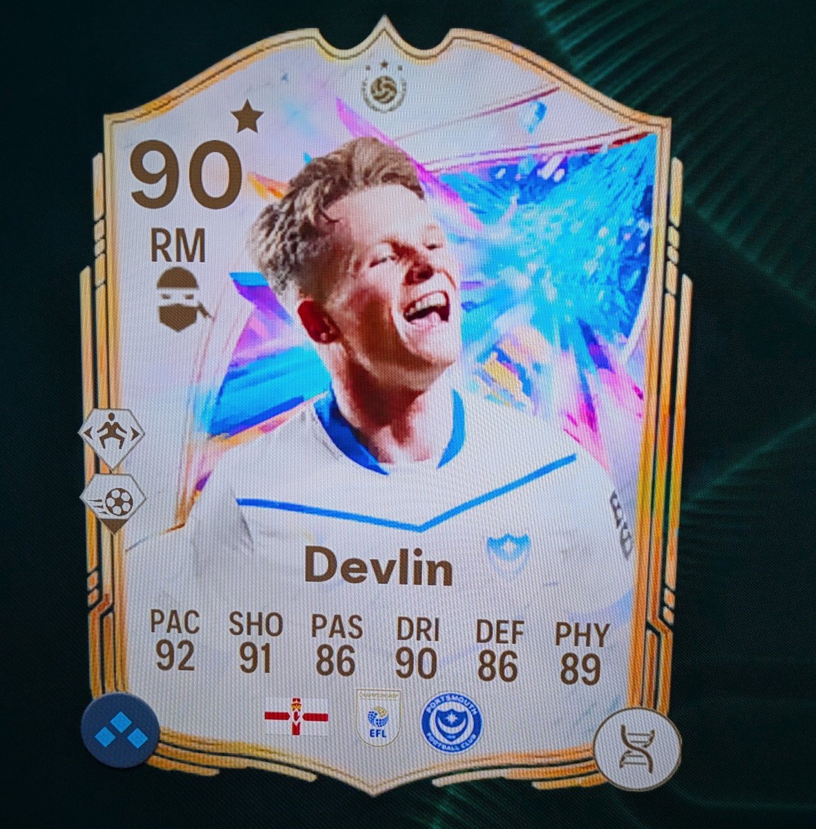 JoeKillner's tweet photo. @TerryDevlin11 @Pompey icon. Star of my FC 26 team. #heplayswherehewants #FC26 #trueblue https://t.co/7avjCoVLkm
