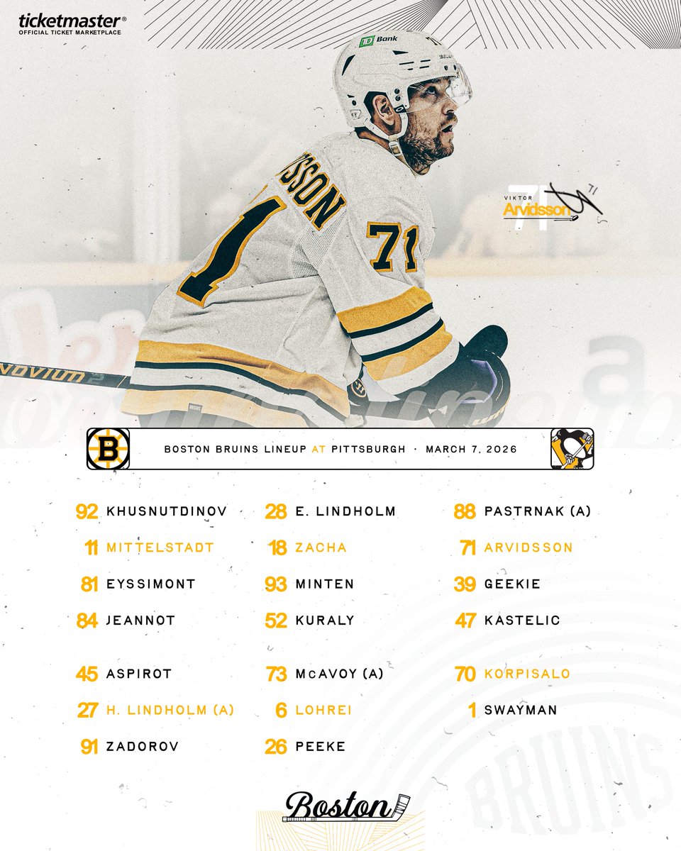 NHLBruins's tweet photo. How we're lining up ⬇️ https://t.co/Tg2AKiTJCH