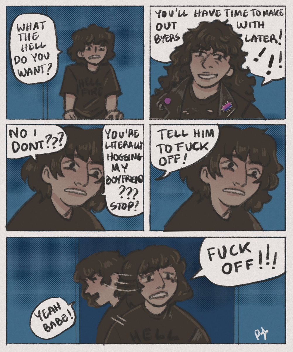 scintillapink's tweet photo. 👹☀️ hellcali interruptions 
#byler #bylerfanart https://t.co/Q8FzSiS3Jv