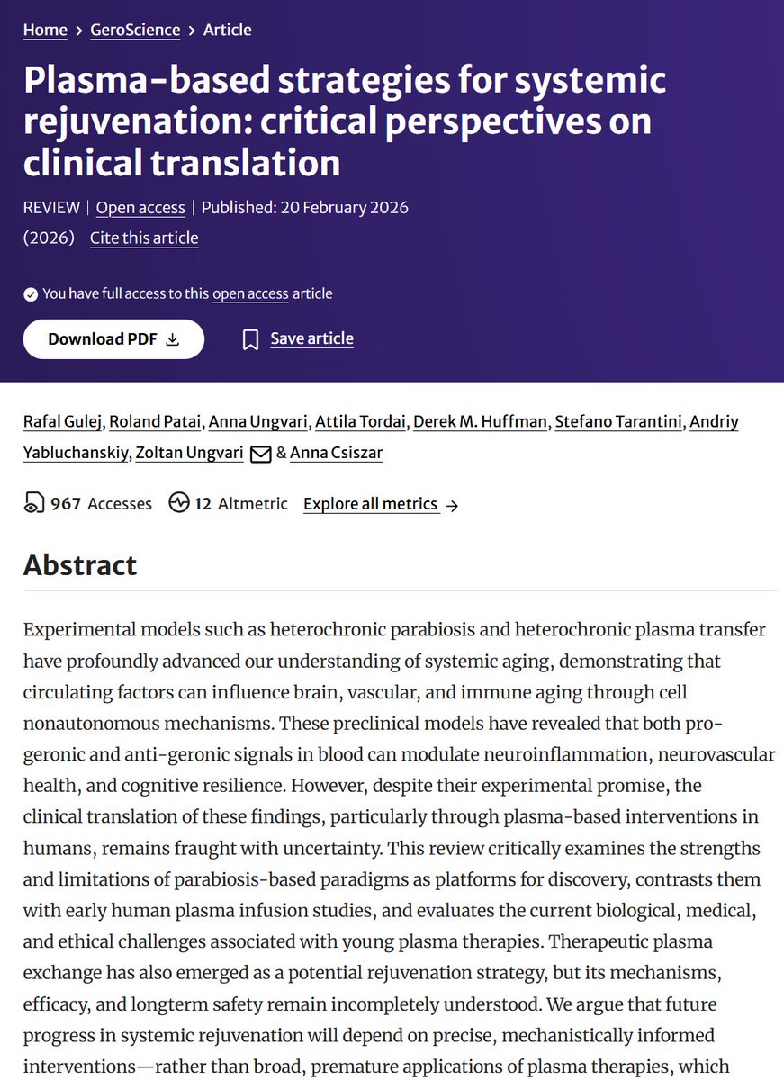 GeroScience tweet media