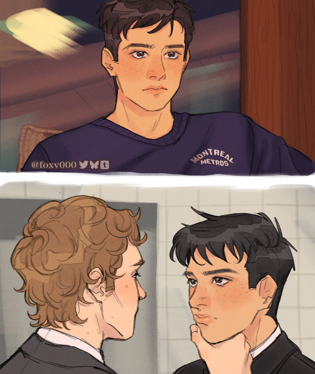 more screenshot redraws.. his pathetic teary bottom eyes have bewitched me 
#heatedrivalry #hollanov