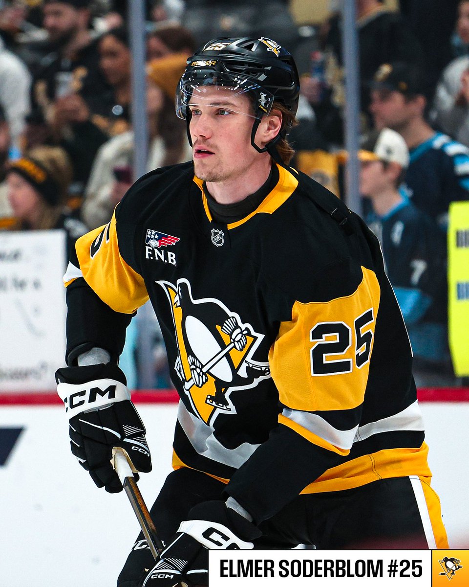 NHL's tweet image. Elmer Soderblom makes his @penguins debut! 🐧

📺: @NHL_On_TNT &amp;amp; @StreamOnMax ➡️ max.com/sports/nhl