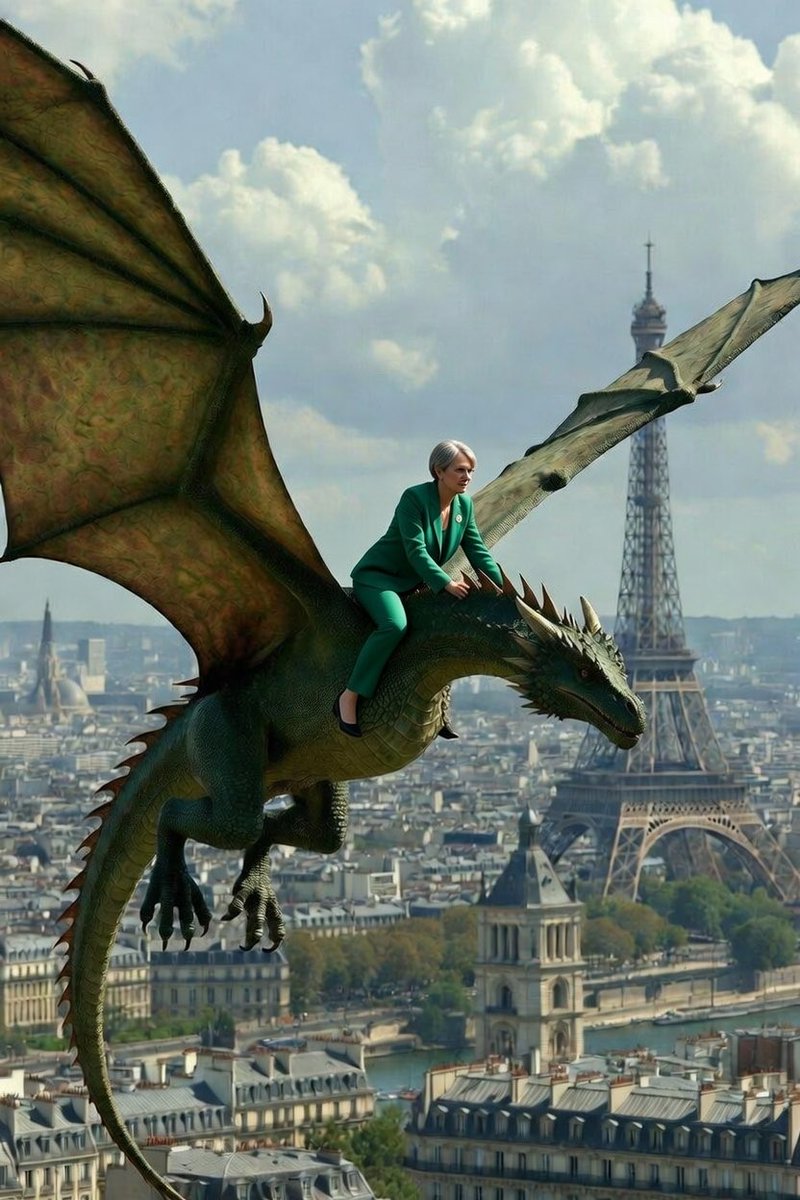 <a href="/DrJillStein/">Dr. Jill Stein🌻</a> Holy shit!  Jill Stein seen riding a dragon over Paris!! This changes everything!