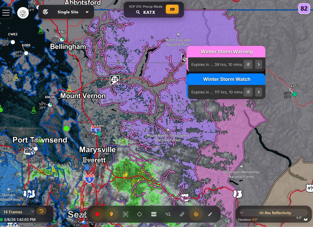 The RARE overlay of Winter Storm Watch and Winter Storm Warning for ...