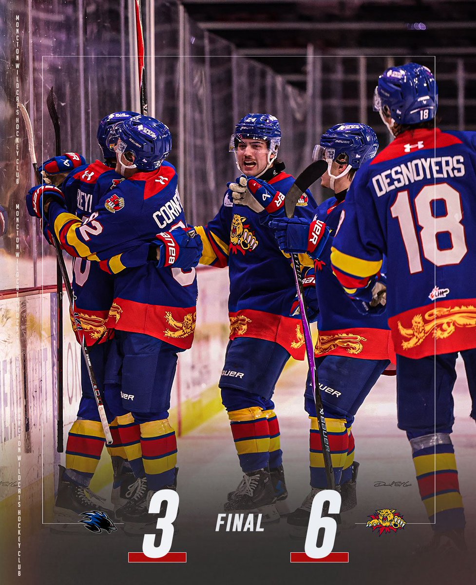 MonctonWildcast's tweet photo. Had us in the first half, not gonna lie..
Next - Thursday vs Eagles for some St Pats Fun!!
โญ๏ธโญ๏ธโญ๏ธ - K. Voronin (1G)
โญ๏ธโญ๏ธ - N. Tournas (2G)
โญ๏ธ - T. Bleyl (1G 2A & Franchise Record)
#DefendTheDen #Wildcats30th #MONvsSJ #WinningIsFun
๐ธ - @DanielStLouis https://t.co/P5xjzSs8Pr