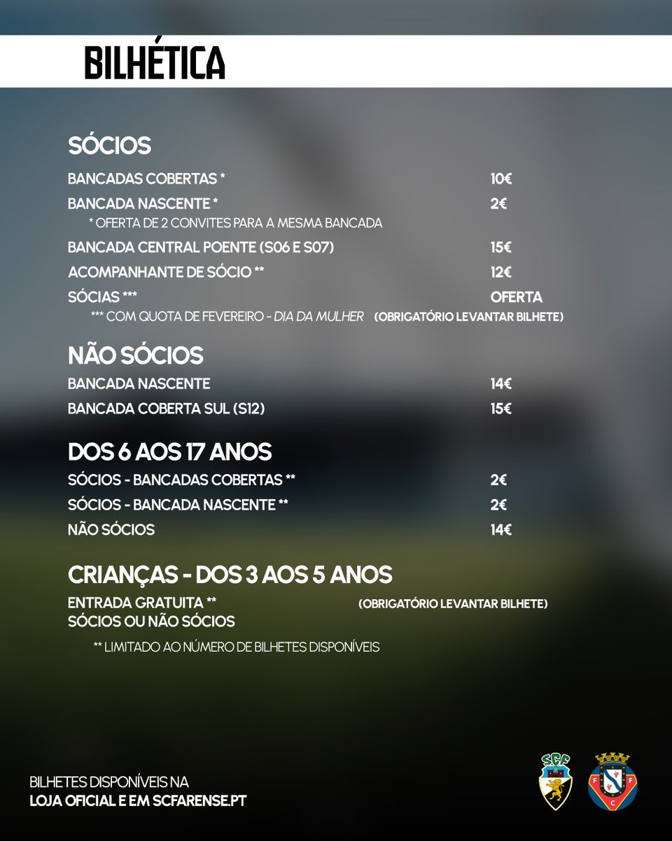 SCFarense_'s tweet photo. Jornada 26 🔜

⚽️ SC Farense x FC Felgueiras
ℹ️ Sexta-feira | 13 Março | 18h00
🏟️ Estádio de São Luís

🎟️ Bilhetes
🔗 https://t.co/JzkkvmcGUu
📌 Loja Oficial

#SóOsDurosVencem #LigaPortugal2MeuSuper #SCFFCF https://t.co/88bbdcUTWg