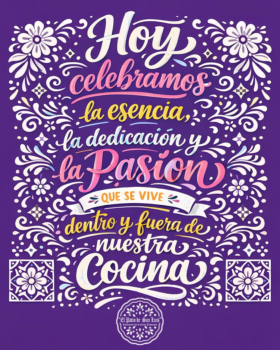 En El Patio de San Luis reconocemos a todas las mujeres que, con su talento, entrega y alegría, hacen especial cada platillo y cada momento en la mesa. 💜✨👩‍🍳

8 de marzo | Día Internacional de la Mujer ♀️🌸

#8M #ElPatioDeSanLuis #MujeresQueInspiran #ExperienciasQueSeComparten